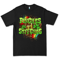 Black St. Patrick's Day Pinches get stitches Premium Tee - OliviaCreatesArt