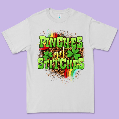 St. Patrick's Day Pinches Get Stitches Premium Tee Designed By Oliviacreatesart