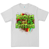 Dove Grey St. Patrick's Day Pinches get stitches Premium Tee - OliviaCreatesArt