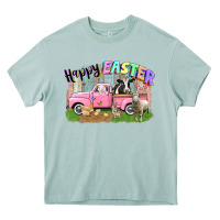 Arona Happy Easter truck with farm animals Easter Day Heavy Core Tee - CowGirlArtShop