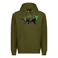 Army Green ankylosaurus Premium Hoodie - Artiststas