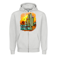 Dove Grey desert darlin' Zipper Hoodie - JahusDesignShop