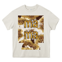 Cream Mama with leopard and cowhide regular can cooler Heavy Core Tee - HowdyJamesFarm