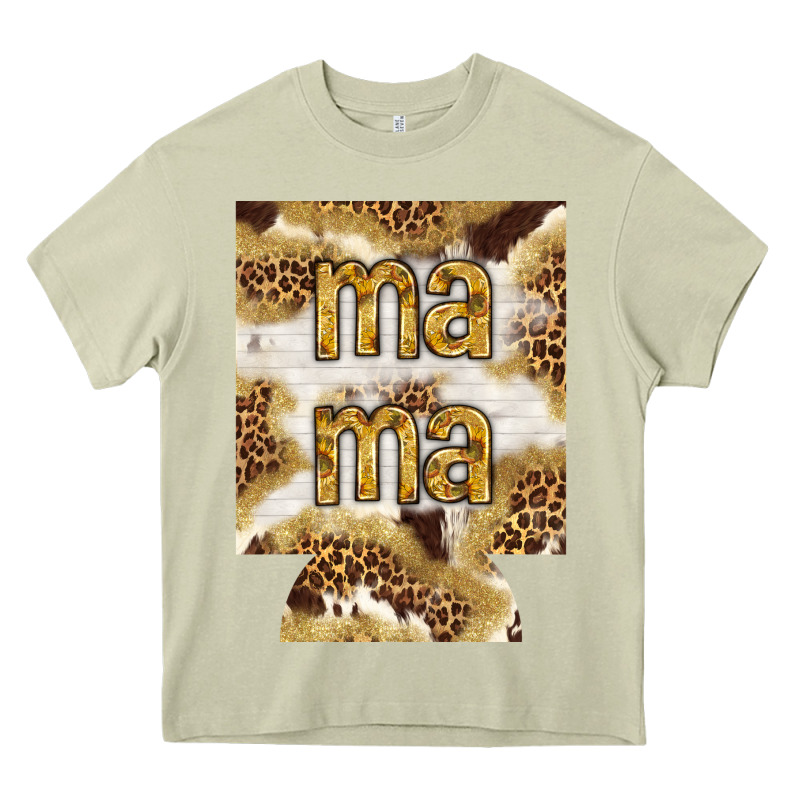 Mama With Leopard And Cowhide Regular Can Cooler Heavy Core Tee by HowdyJamesFarm | Teevron