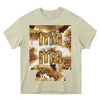 Mossy Mama with leopard and cowhide regular can cooler Heavy Core Tee - HowdyJamesFarm