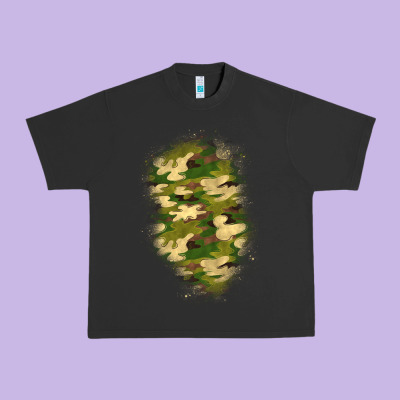 Camouflage Patch 1 Urban Heavy Tee Designed By Bundleandbundleshop