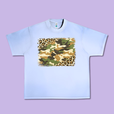 Leopard Camo Pattern Background Urban Heavy Tee Designed By Jasminsmagicworld