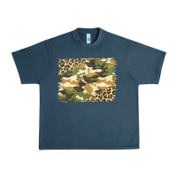 Midnight Navy leopard camo pattern background Urban Heavy Tee - Jasminsmagicworld