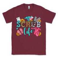 Burgundy scrub life olivia Classic Tee - OliviaCreatesArt