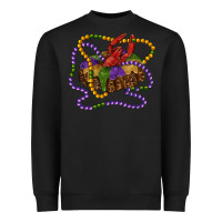 Black mardi gras craw fish king cake with leopard Heavyweight Sweatshirt - RanaPortraitStore