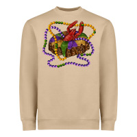 Mushroom mardi gras craw fish king cake with leopard Heavyweight Sweatshirt - RanaPortraitStore