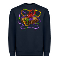 Navy mardi gras craw fish king cake with leopard Heavyweight Sweatshirt - RanaPortraitStore