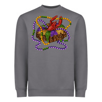 Storm mardi gras craw fish king cake with leopard Heavyweight Sweatshirt - RanaPortraitStore