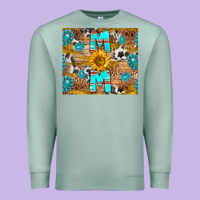 Western Mom Premium Sweatshirt Designed By Ranaportraitstore