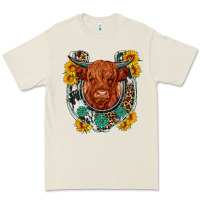 Bone western leopard cowhide cow horseshoe Premium Tee - OliviaCreatesArt