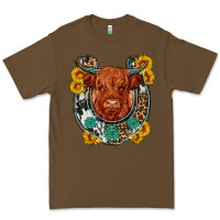 Cacao western leopard cowhide cow horseshoe Premium Tee - OliviaCreatesArt