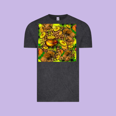 St. Patrick's Chicken With Pot Of Gold Vintage Tee Designed By Fadigitalartstudio