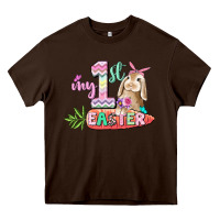 Chocolate Brown My first Easter Day Heavy Core Tee - CowGirlArtShop