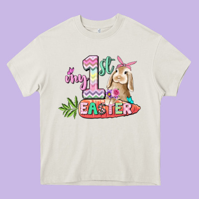My First Easter Day Heavy Core Tee Designed By Cowgirlartshop