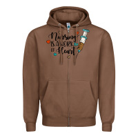 Chestnut nursing i̇s a work of heart Zipper Hoodie - JahusDesignShop