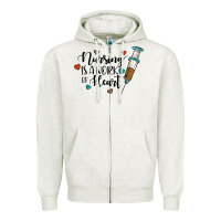 Oatmeal Heather nursing i̇s a work of heart Zipper Hoodie - JahusDesignShop