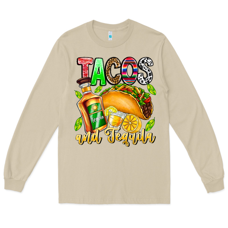 Tacos And Tequila Long Sleeve Tee by CowhideDigitalArt | Teevron