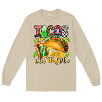 Mushroom Tacos And Tequila Long Sleeve Tee - CowhideDigitalArt