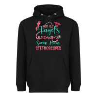 Black not all angels have wings some have stethoscopes Heavyweight Hoodie - RanaPortraitStore