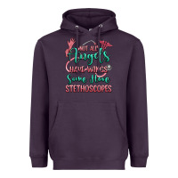Plum not all angels have wings some have stethoscopes Heavyweight Hoodie - RanaPortraitStore