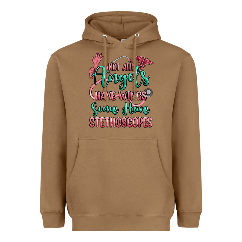 Not All Angels Have Wings Some Have Stethoscopes Heavyweight Hoodie by RanaPortraitStore | Teevron