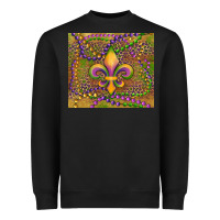 Black mardi gras fleur de lis Heavyweight Sweatshirt - RanaPortraitStore