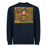 Navy mardi gras fleur de lis Heavyweight Sweatshirt - RanaPortraitStore