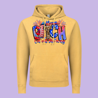 Boom Bitch Get Out The Way Vintage Hoodie Designed By Cowhidedigitalart