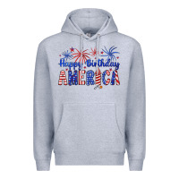Heather Grey happy birthday america Premium Hoodie - Artiststas