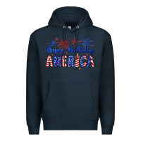 Navy happy birthday america Premium Hoodie - Artiststas