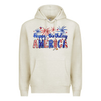 Oatmeal Heather happy birthday america Premium Hoodie - Artiststas