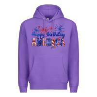 Purple happy birthday america Premium Hoodie - Artiststas