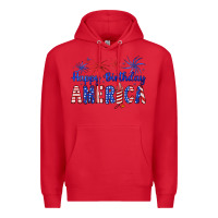 Red happy birthday america Premium Hoodie - Artiststas