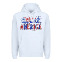 White happy birthday america Premium Hoodie - Artiststas