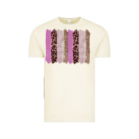 Vintage Arctic pink glitter leopard brushstroke background Vintage Tee - RanaPortraitStore