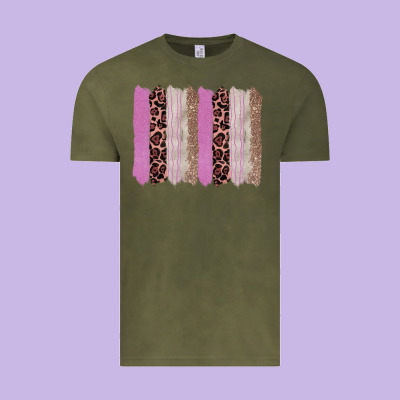 Pink Glitter Leopard Brushstroke Background Vintage Tee Designed By Ranaportraitstore