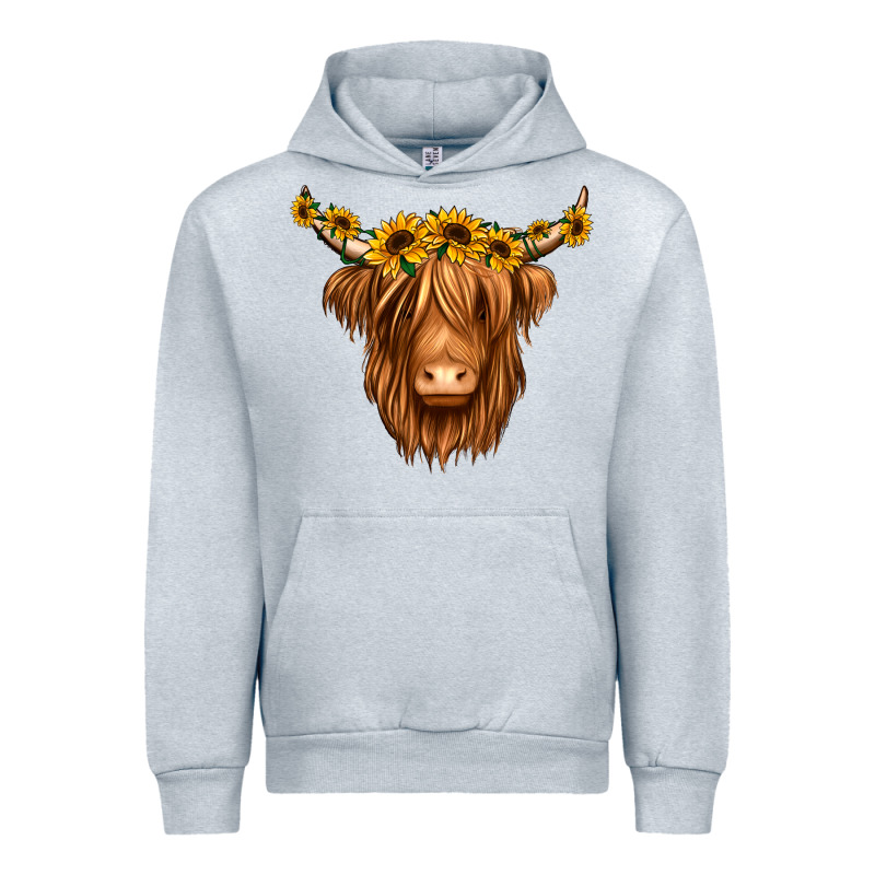 Sunflower Headband Highland Cow Urban Hoodie by Jasminsmagicworld | Teevron