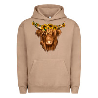 Pigment Burro sunflower headband highland cow Urban Hoodie - Jasminsmagicworld