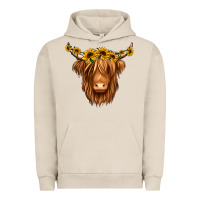 Pigment French Oak sunflower headband highland cow Urban Hoodie - Jasminsmagicworld