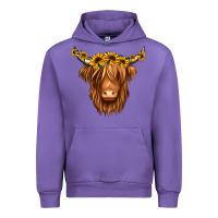 Tulip sunflower headband highland cow Urban Hoodie - Jasminsmagicworld