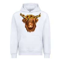 White sunflower headband highland cow Urban Hoodie - Jasminsmagicworld