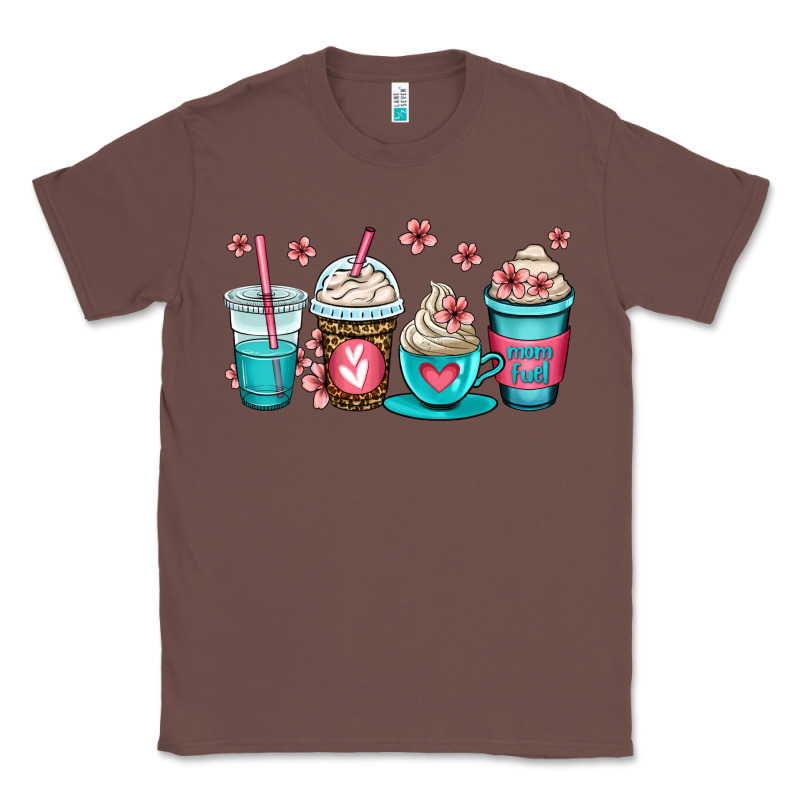 Mom Fuel Coffee Cups Classic Tee by OliviaCreatesArt | Teevron