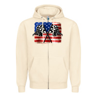 Sandshell American Racing Flag Zipper Hoodie - JahusDesignShop