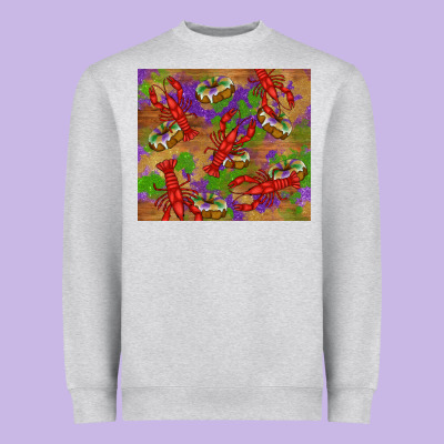 Mardi Gras Crawfish King Cake Heavyweight Sweatshirt Designed By Ranaportraitstore