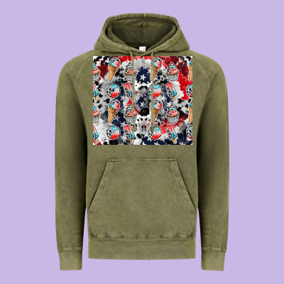 American Ice Cream Vintage Hoodie Designed By Cowhidedigitalart